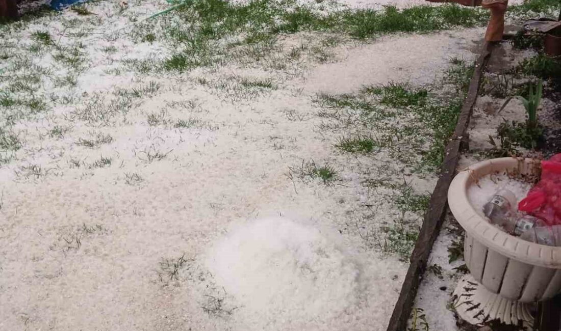 Düzce’de akşam saatlerinde sağanak yağış etkili olurken, yüksek kesimlerde de