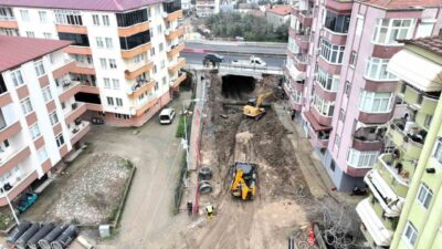 Gölcük ilçesi Ulaşlı Mahallesi’nde başlatılan D-130 karayolu alt geçit projesinde