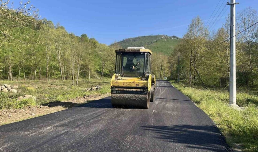 DÜZCE (İHA) – Gölyaka’da 3 köyü birbirine bağlayan grup yolunda