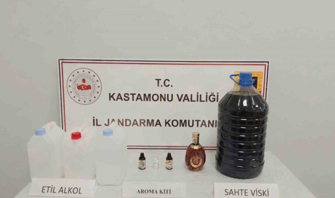 Kastamonu’da jandarma ekipleri tarafından gerçekleştirilen operasyonda çok sayıda makaron, alkol,