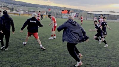 Bilecik’te oynanan 1. Amatör Lig play-off müsabakası sonrası saha içi