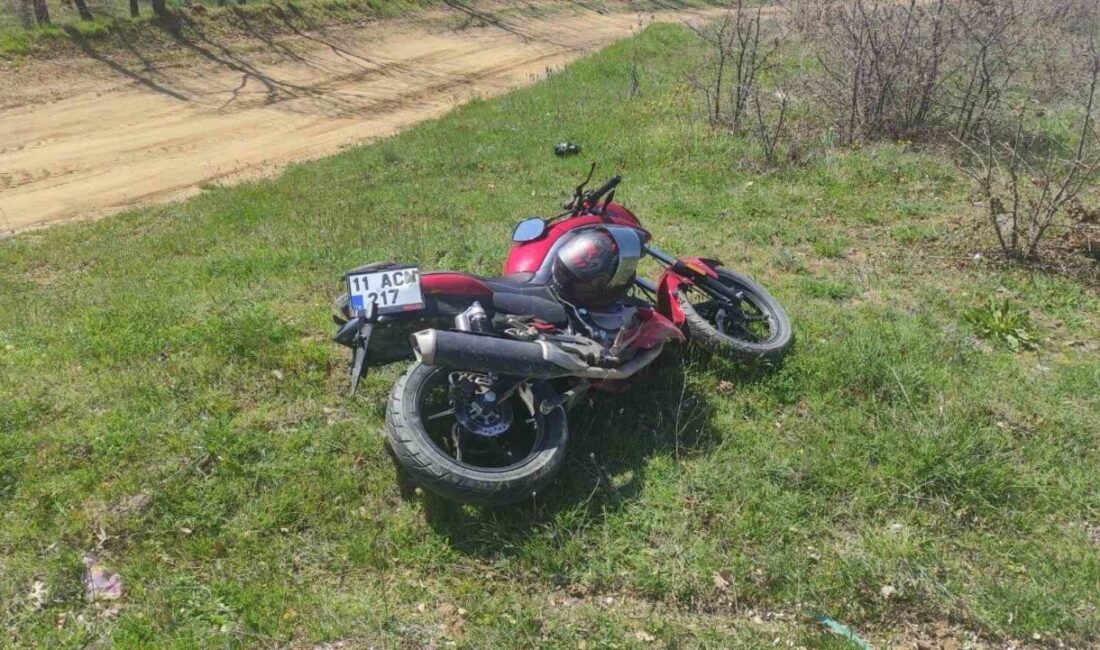Bilecik’te, trafik tabelasına çarpan motosikletin sürücüsü yaralandı. Kaza, Bilecik’in Bozüyük