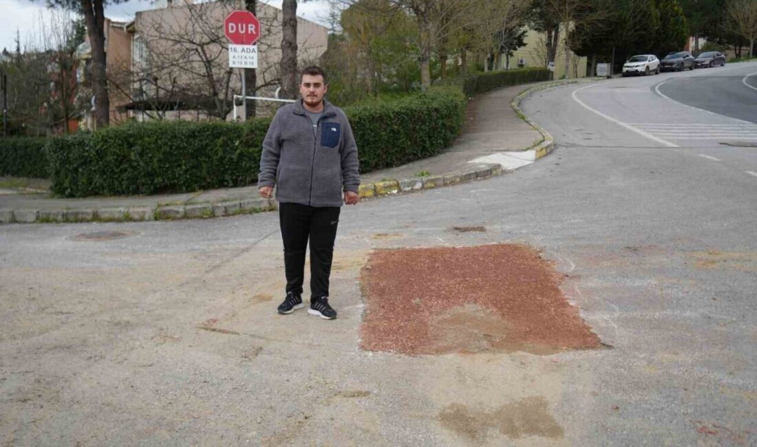 Kocaeli’nin İzmit ilçesinde elektrik arızasının giderilmesi için yapılan kazı çalışmasının