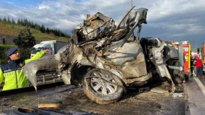TEM Otoyolu’nun Kocaeli geçişinde 2 tır, LPG yüklü tanker ve