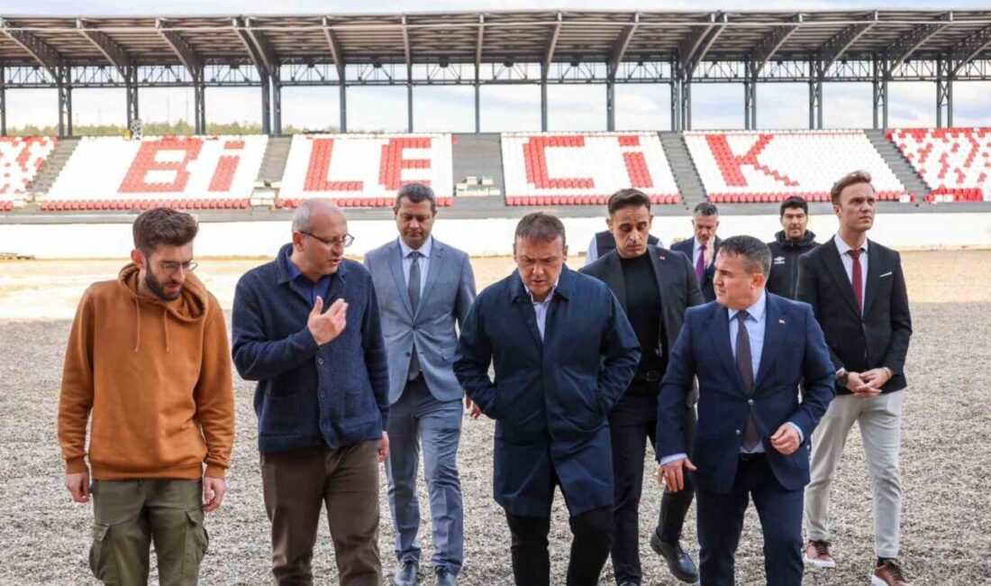 Bilecik Valisi Faik Oktay Sözer, yapımı devam eden yeni stadyum