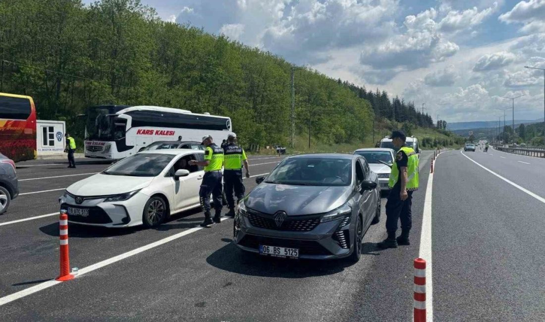 Bilecik İl Jandarma Komutanlığı tarafından Kurban Bayramı denetimlerinde araç sürücülerine