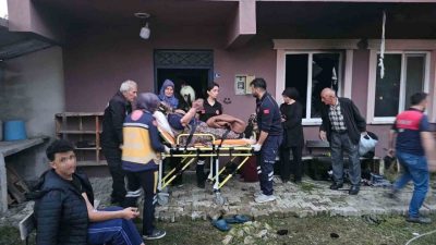 Kastamonu’nun Çatalzeytin ilçesinde sobayı yakmak için kullanılan benzin bidonu patladı.