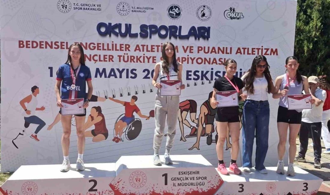 Bilecikli atletizm sporcusu Ecem Uygun, Türkiye Şampiyonası’nda çifte derece elde