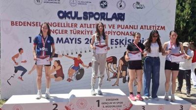 Bilecikli atletizm sporcusu Ecem Uygun, Türkiye Şampiyonası’nda çifte derece elde