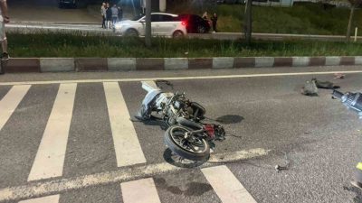 Bilecik’te otomobilin çarptığı motosikletin sürücüsü ağır yaralandı. Kaza, Bilecik-Osmaneli karayolu