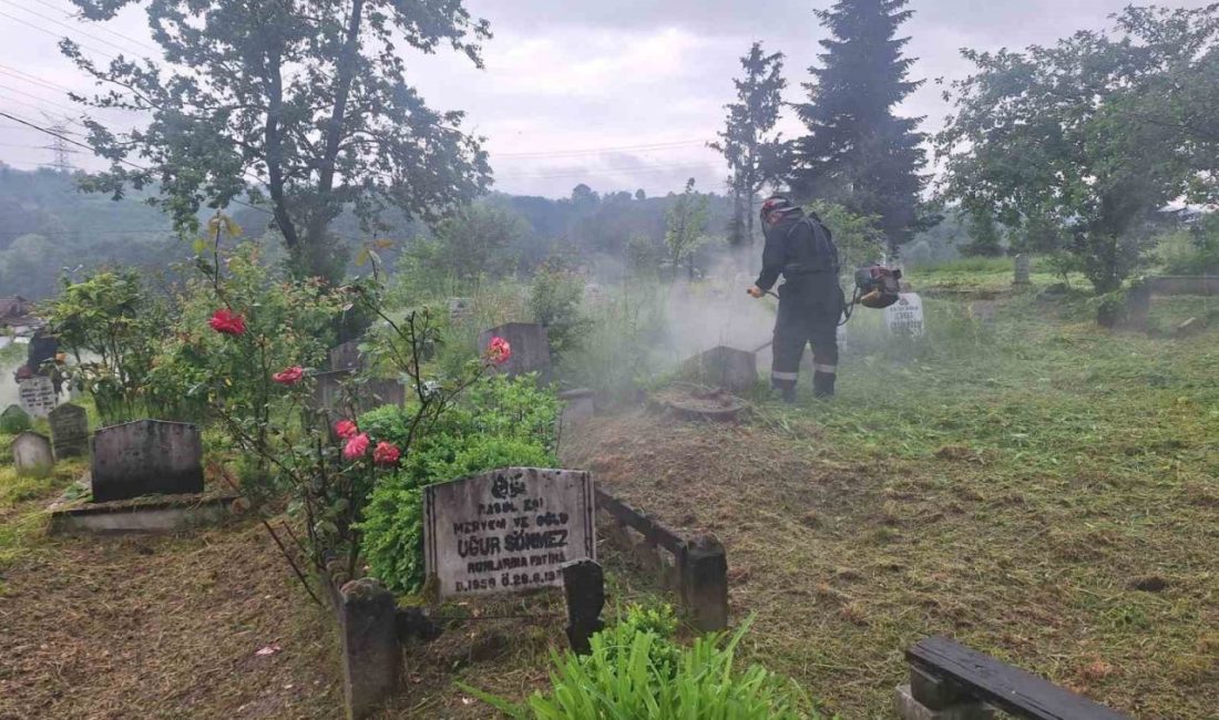 DÜZCE(İHA) – Düzce’nin Boğaziçi Beldesinde park ve bahçeler ile mezarlıklarda