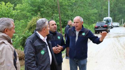 Düzce’nin Cumayeri ilçesinde etkili olan yoğun yağışların ardından harekete geçen