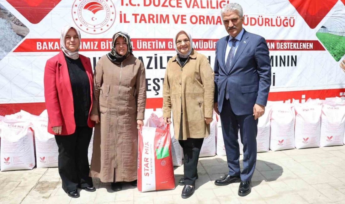 DÜZCE(İHA) – Düzce’de 70 üreticiye, toplam bin 165 dekar alanda