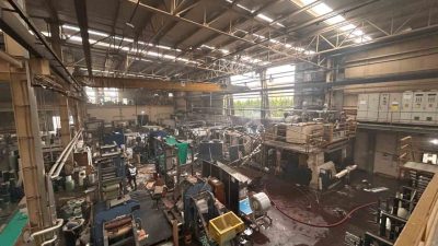 Sakarya’nın Hendek ilçesindeki bir fabrikanın içerisinde bulunan buhar kazanında meydana