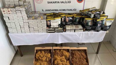 Sakarya’da jandarma ekiplerinin iki ilçede düzenlediği kaçakçılık operasyonunda on binlerce