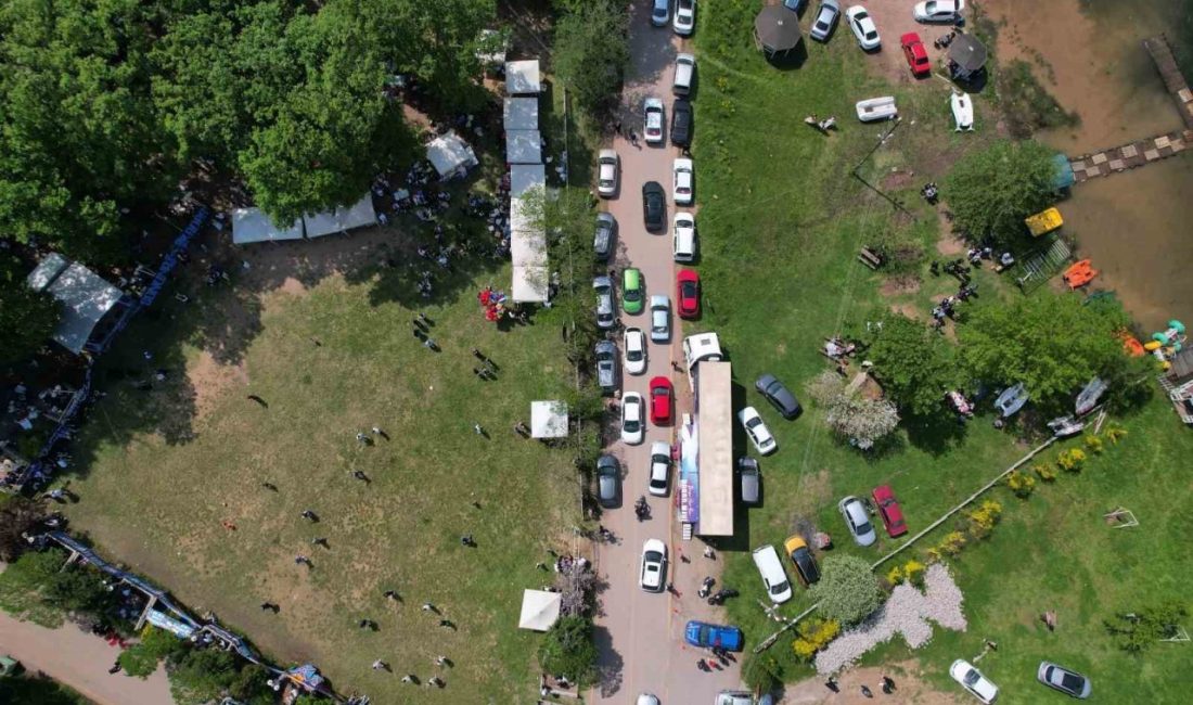 Sakarya’daki Poyrazlar Tabiat Parkı’nda düzenlenen festivalde göl kenarı ve piknik