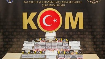 Bilecik’te düzenlenen kaçakçılık operasyonunda 20 bin adet dolu makaron ele