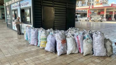 Körfez’de uygulanan geri dönüşüm projesi kapsamında 6 ayda toplanan 30