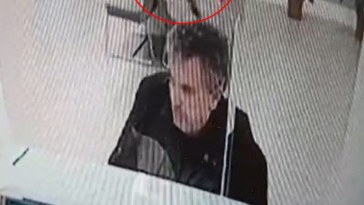 Bolu’da banka şubesinde işlem yapan vatandaşın üzerine asma tavandan kedi