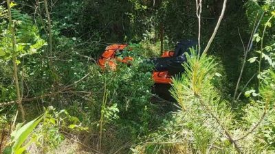 Bilecik’te kontrolden çıkan ATV’nin dere yatağına uçması sonucu meydana gelen