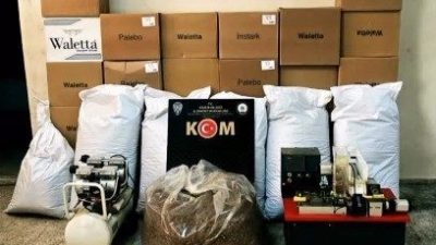 Bilecik’in Bozüyük ilçesinde gerçekleştirilen kaçakçılık operasyonunda 169 bin 400 makaron