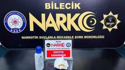 Bilecik’te düzenlenen uyuşturucu operasyonunda 1 şüpheli yakalandı. Bilecik İl Emniyet
