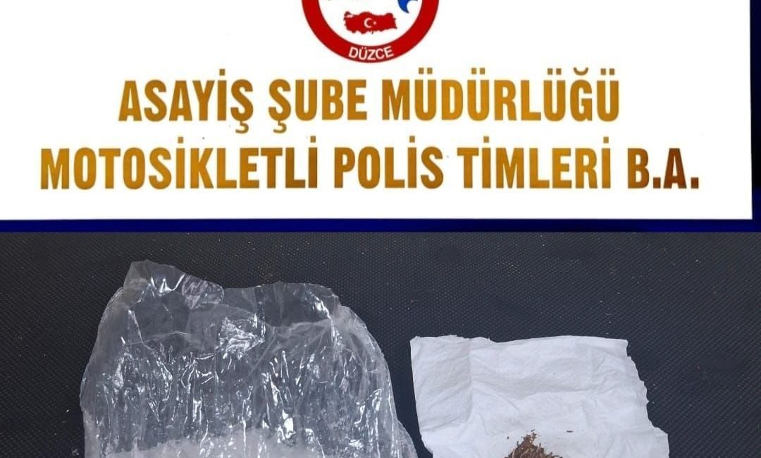 DÜZCE (İHA) – Düzce’de polis ekipleri tarafından yapılan çalışmada metamfetamin