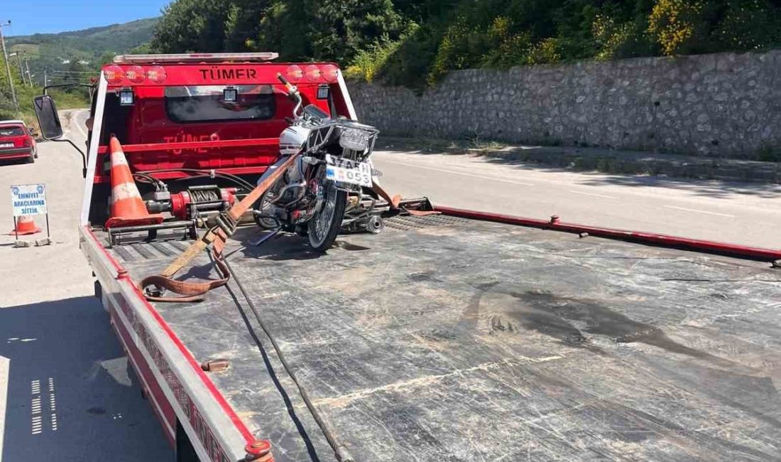 Kastamonu’nun İnebolu ilçesinde egzoz patlatarak gürültü kirliliğine sebep olan ehliyetsiz