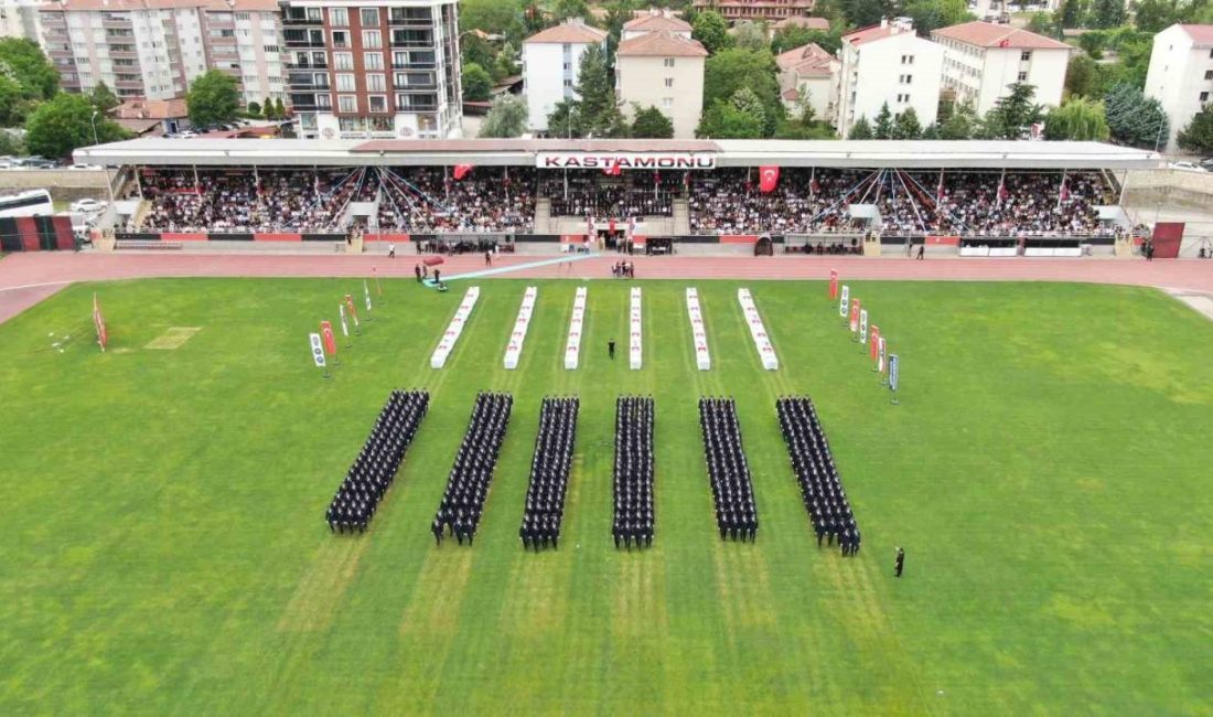 Kastamonu Polis Meslek Yüksekokulu’nda eğitimlerini tamamlayan 479 polis adayı, düzenlenen