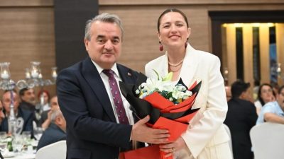 Bilecik’in Bozüyük ilçesinde Bozüyük Kaymakamı Adem Öztürk için veda yemeği