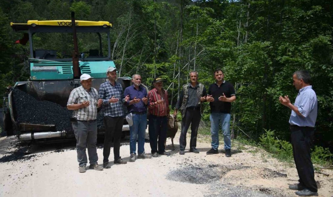 Kastamonu’nun Azdavay ilçesinde, köylerinin yolu asfaltlanan vatandaşlar şükür kurbanı kesti.