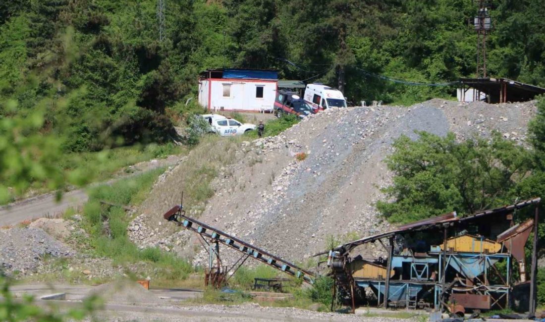 Bolu’nun Mengen ilçesinde Yanar Elmas Madencilik firmasına ait maden ocağında