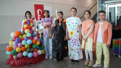 Sakarya’nın Akyazı ilçesinde ortaokul öğrencileri tarafından geri dönüşüm ve çevre