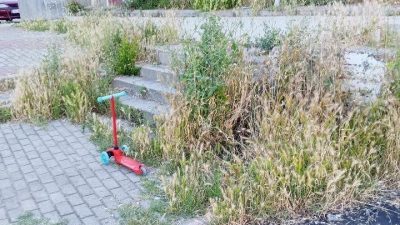Bilecik’te adeta otluk alana dönen çocuk parkı bakım bekliyor. Bilecik