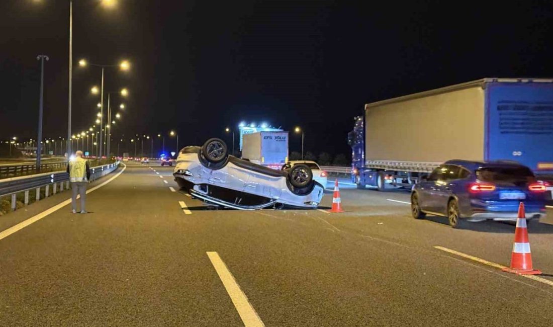 Kuzey Marmara Otoyolu Sakarya ve Kocaeli sınırında otomobille çarpışan SUV