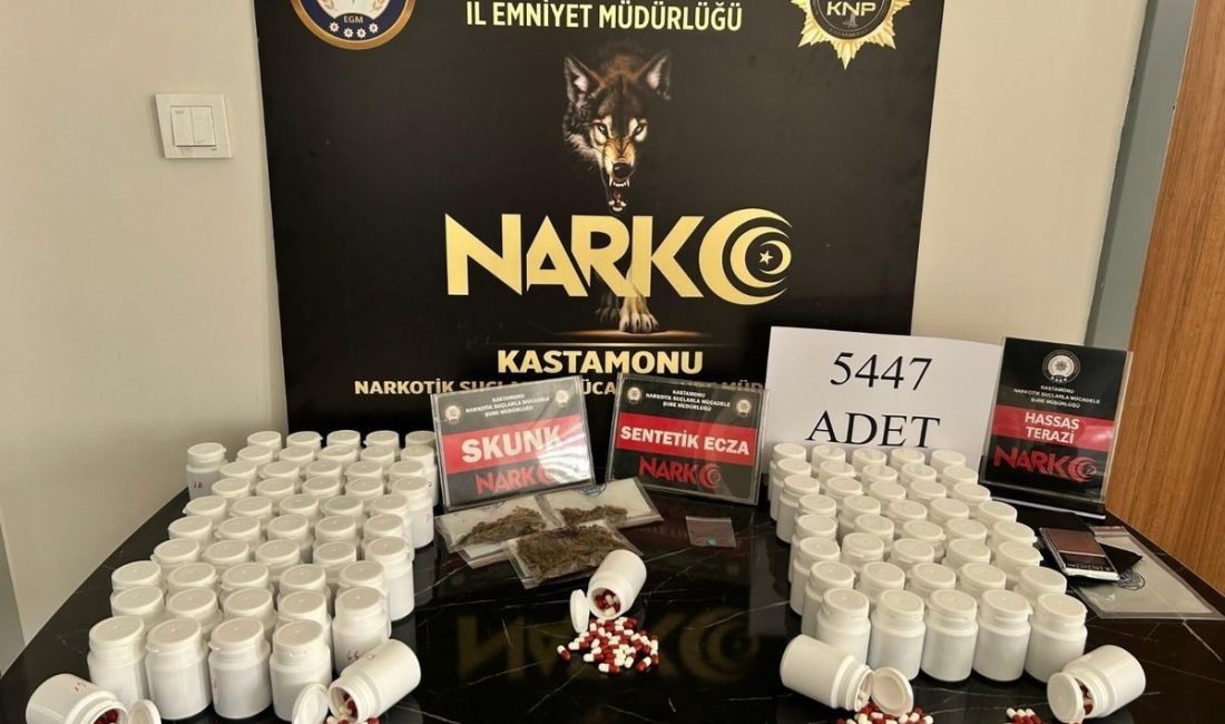 Kastamonu’da düzenlenen uyuşturucu operasyonunda gözaltına alınan sanıkların, 15 yıldan 22