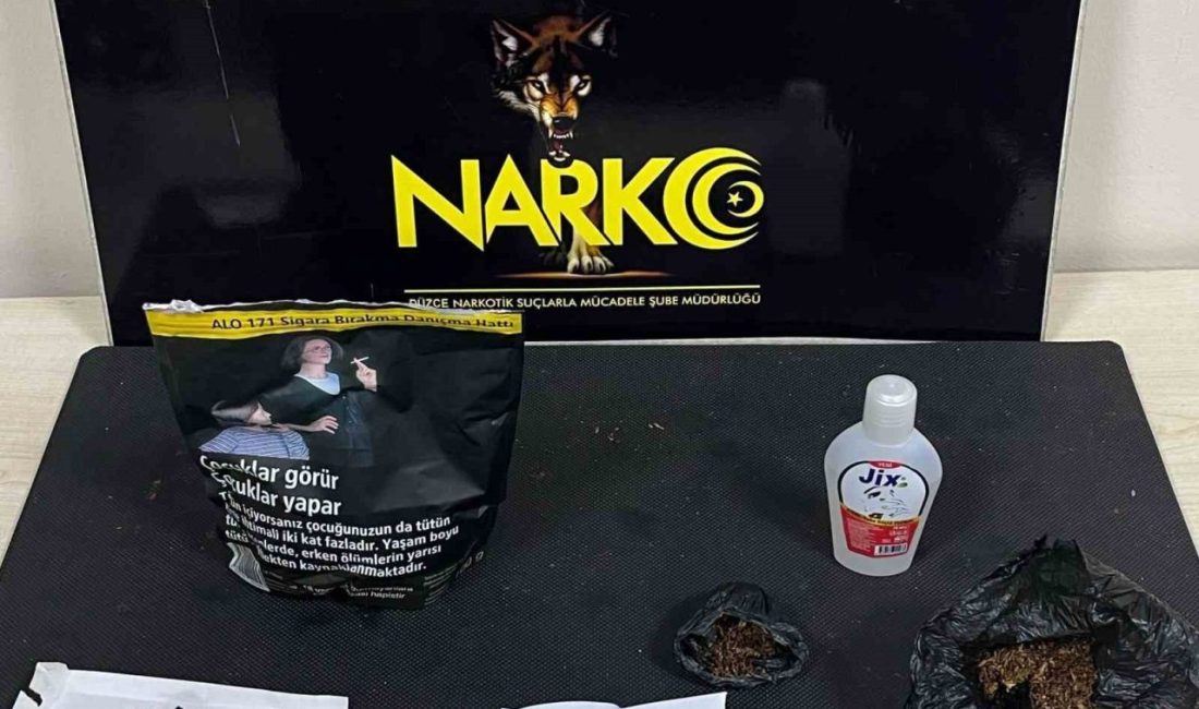 DÜZCE (İHA) – Düzce İl Emniyet Müdürlüğü Narkotik Suçlarla Mücadele