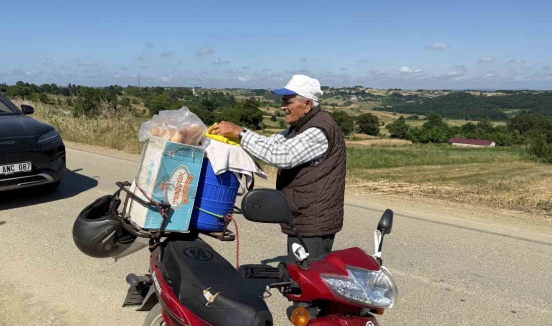 Yarım asırdan fazladır köy köy gezerek dondurma satıyor Sakarya’nın Kaynarca ilçesinde yaşayan 76 yaşındaki Hasan Yılmaz, 20 yaşında
