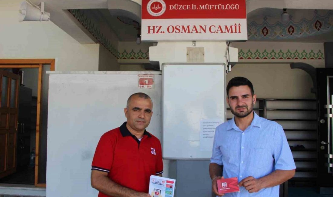 DÜZCE (İHA) – Düzce 112 Acil Çağrı Merkezi ekipleri, toplumda