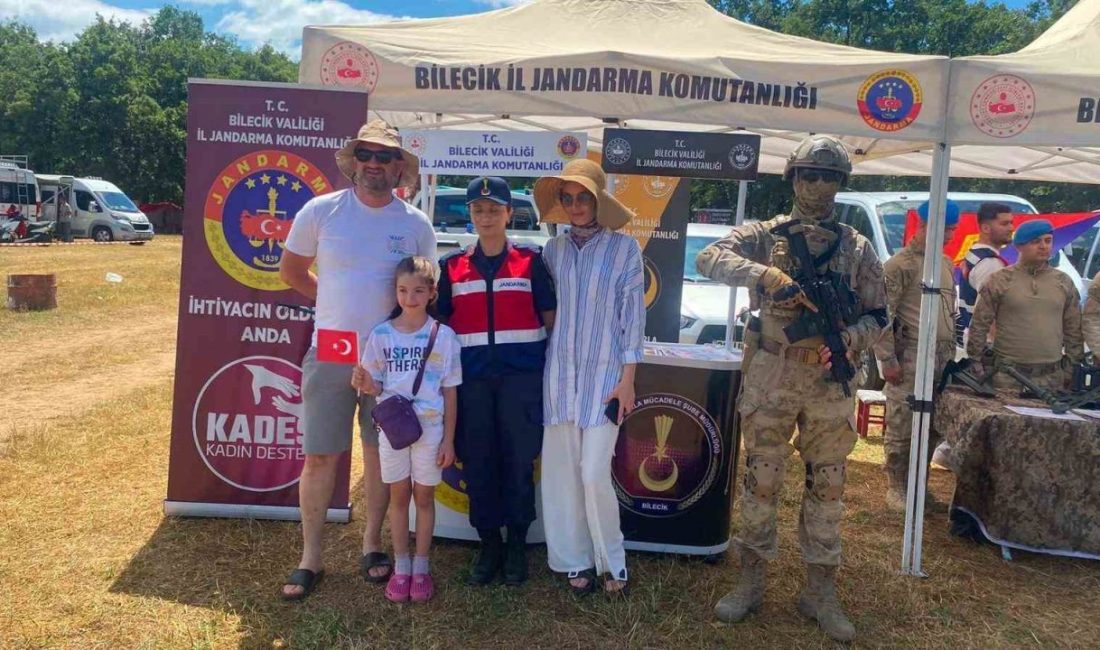 Bilecik’in Pazaryeri ilçesinde 350 karavanın katıldığı festival jandarmanın sıkı denetimiyle