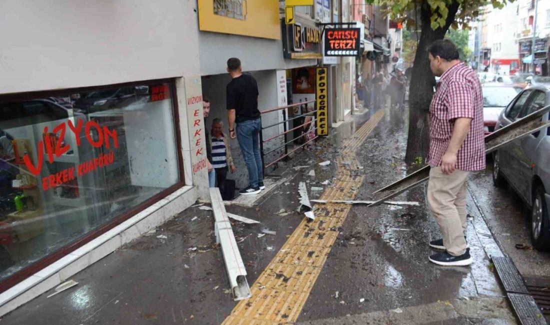 4’üncü kattan aşağı düştü, şans eseri ölen ya da yaralanan olmadı Bilecik’te 4 katlı binanın çatısında bulunan yağmur oluğu kaldırıma düşerken,