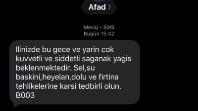 Afet ve Acil Durum Yönetimi Başkanlığı (AFAD), Sakarya’da bu gece