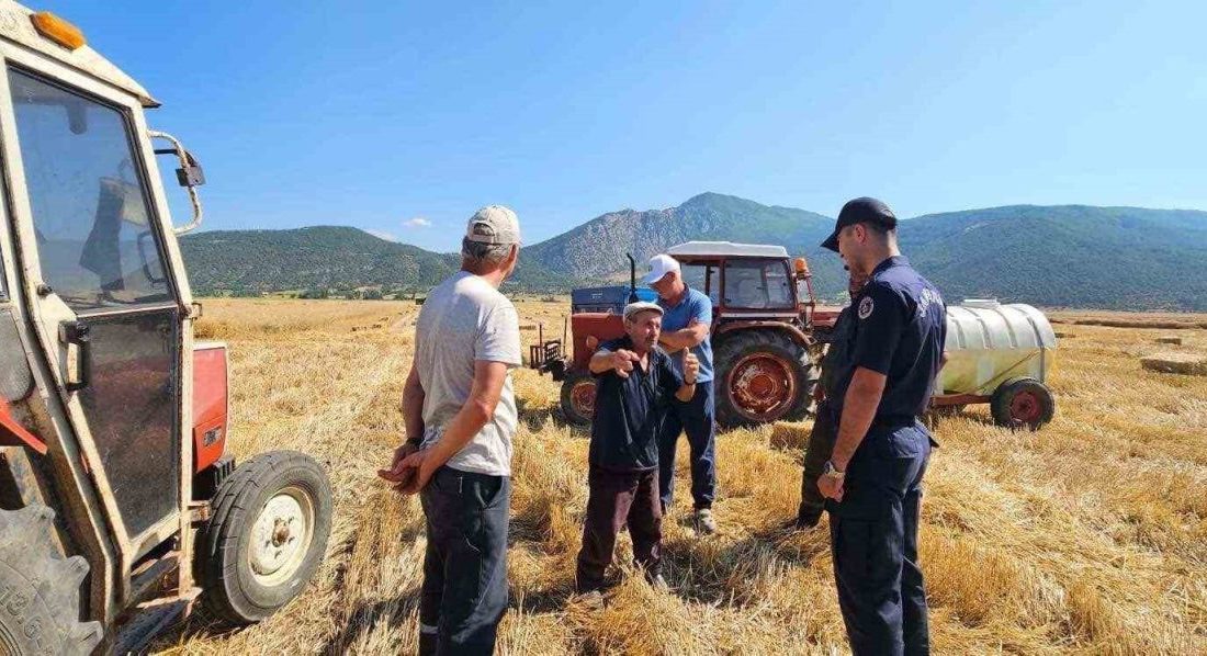 Bilecik’te jandarma ekipleri, biçerdöver operatörlerine yangın eğitimi verdi. Bilecik İl