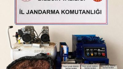 Bilecik’in Bayırköy beldesinde 5 ayrı adreste yapılan baskında 3 bin