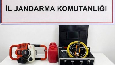 Bilecik’te alan tarama ve sondaj makineleriyle ile kaçak sondaj yaptıkları