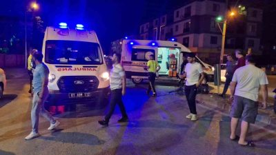 Düzce’de motosiklet ile karşıdan karşıya geçmeye çalışan bisiklet çarpıştı, kazada