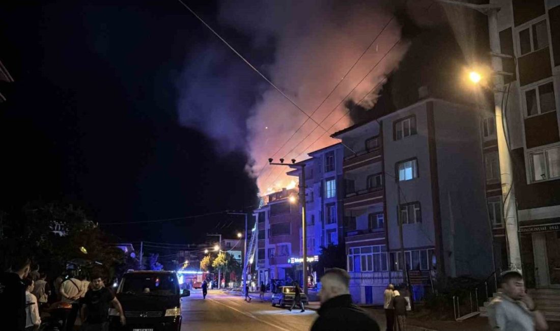 Bolu’da apartmanda çıkan yangında alevler geceyi aydınlattı: Patlama sesleri paniğe neden oldu Bolu’da tadilatta olan 4 katlı apartmanın çatı katında çıkan yangında