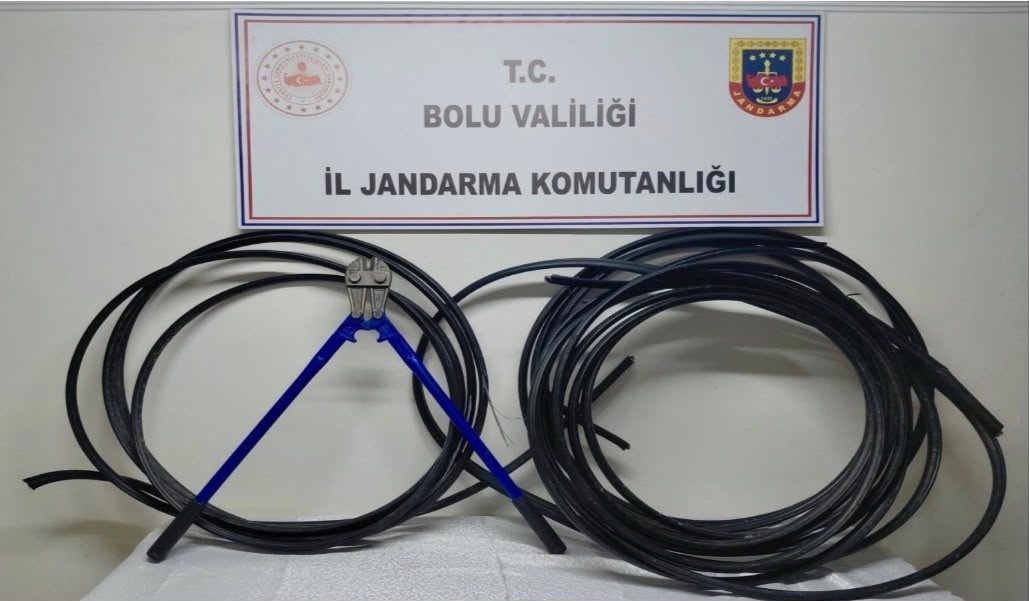 Bolu’da, haberleşme ve enerji nakil kablosu hırsızlığı şüphelisi M.B., JASAT