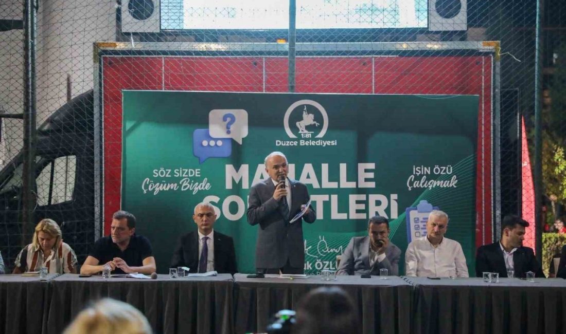 Düzce Belediye Başkanı Dr. Faruk Özlü, Düzce’nin en büyük mahallelerinden
