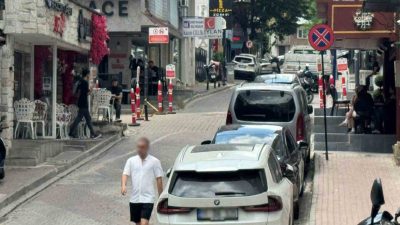 Bilecik’te trafiğe kapalı olan ’Kafeler Sokağı’ olarak adlandırılan bölgede başka